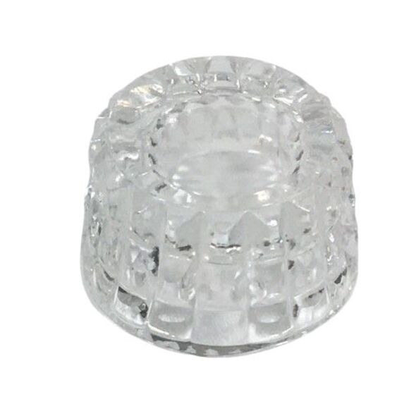 Vintage Art Glass Trinket Pill Box Diamond Quilted Pattern Dresser Vanity Decor - Picture 5 of 7